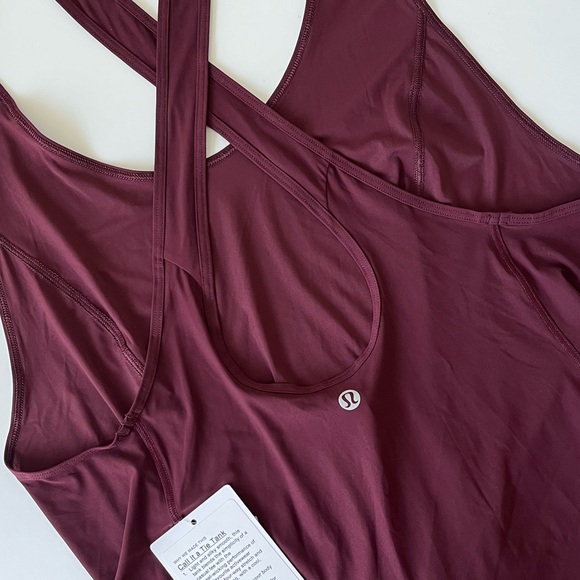 Lululemon Call It A Tie Workout Tank Garnet Red NWT - Picture 7 of 9
